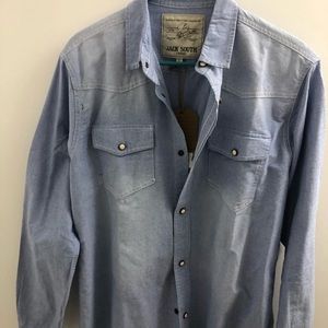 Jack South London Vintage blue denim shirt size large